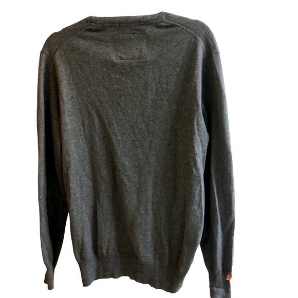 SUPERDRY Grey Pullover Cashmere Blend Melange Sweater Size Large - Picture 2 of 8